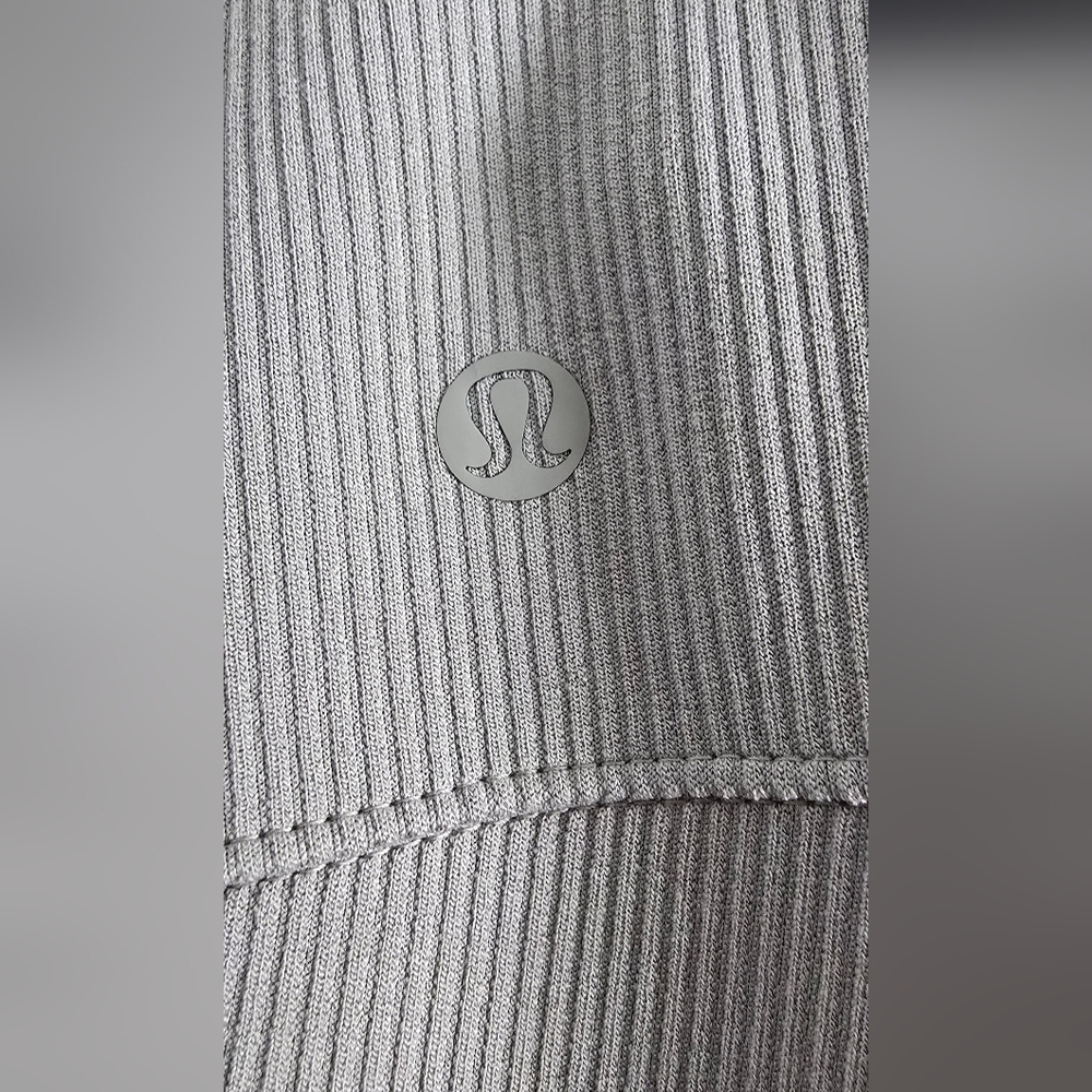 Lululemon Brushed Softstreme Ribbed Zip Flared Pant 32.5" Riverstone - Picture 8 of 13